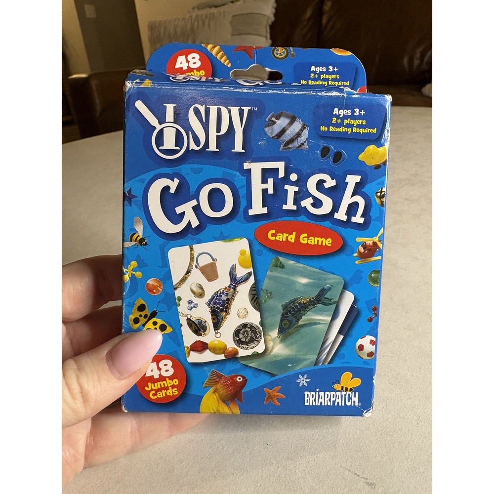 Briarpatch I SPY Go Fish Card Game 48 Jumbo Cards Scholastic Ages 3+ No Reading